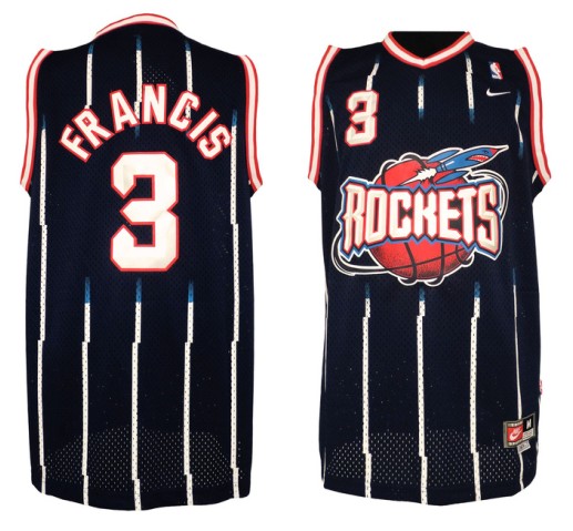  NBA Houston Rockets 3 Steve Francis Soul Throwback Swingman Blue Jersey